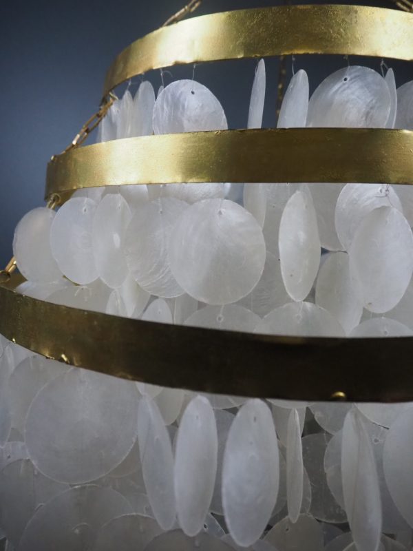 Brass 3 Layered Chandelier 20x24" - Image 3