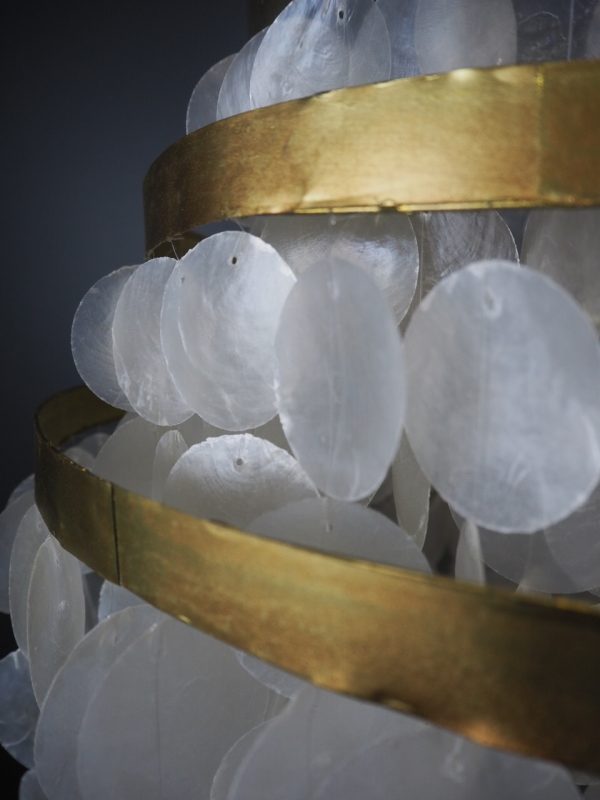 Brass 3 Layered Chandelier 20x24" - Image 9