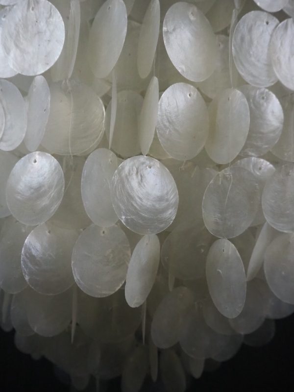 Capiz Wooden Chandelier Round 20" - Image 4
