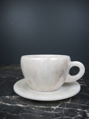 Mirabel Marble cup & saucer white