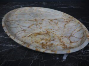 Marble oval tray L century