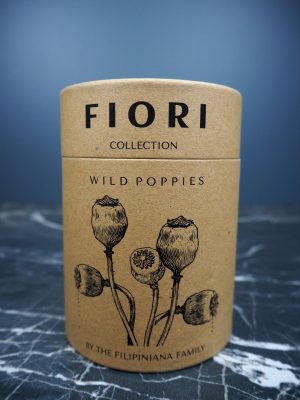 Fiori red poppy candle