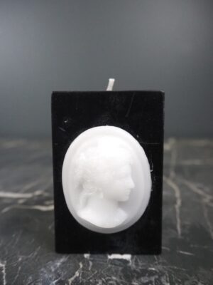 Wax candle portrait black