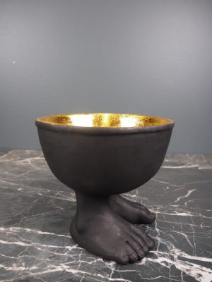 Round pot blk w/ GL inside
