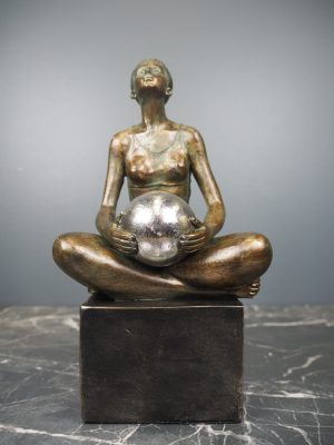 Woman holding ball