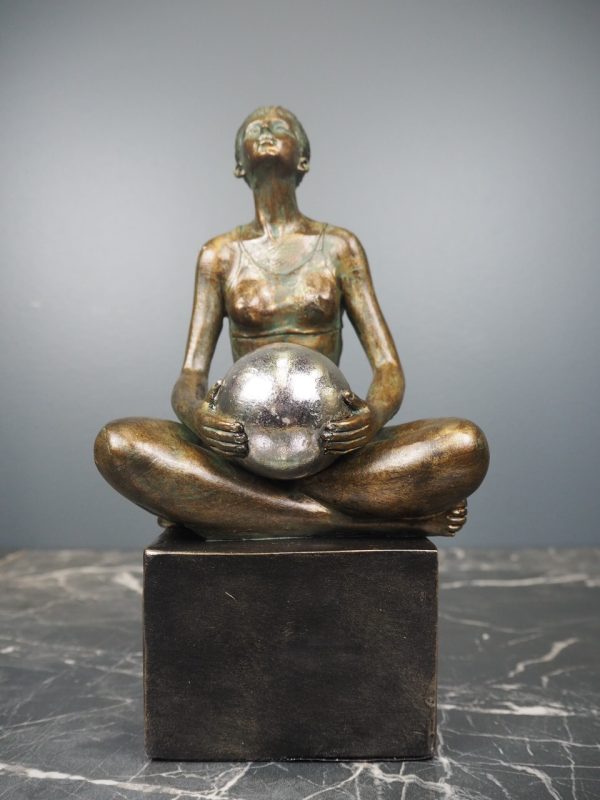 Woman holding ball