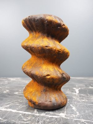 Spiral Vase in Faux Rust