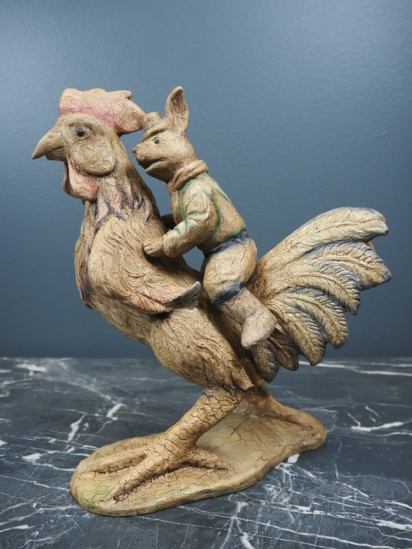 Rooster w rabbit on back - Image 2