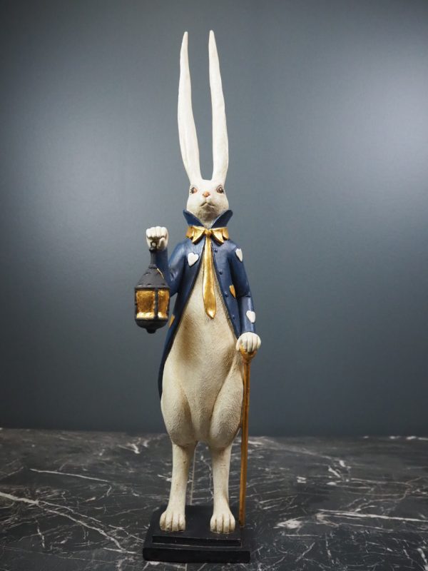 Long-eared Rabbit w Cane Blue - Image 2