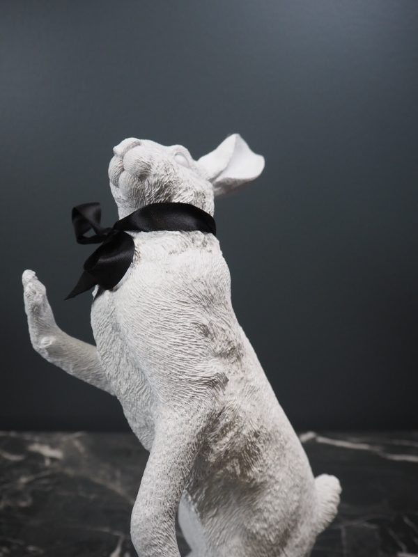 Hare Playing Games White with ribbon Black - Image 3