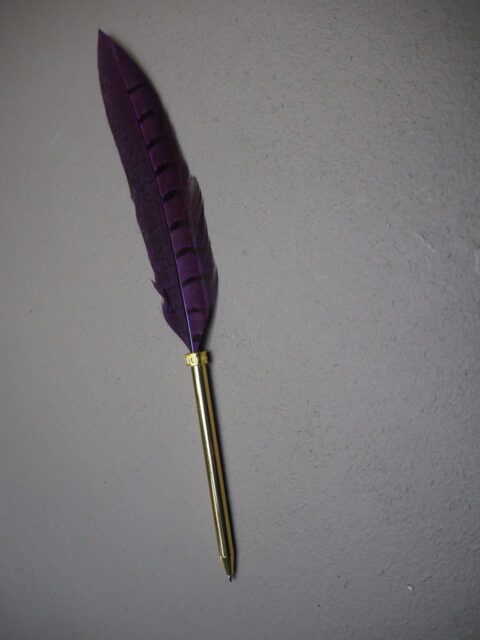 Feather ball pen violet