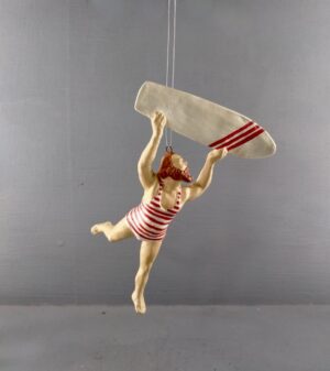 Beach Boy w/ surfboard red/white stripes