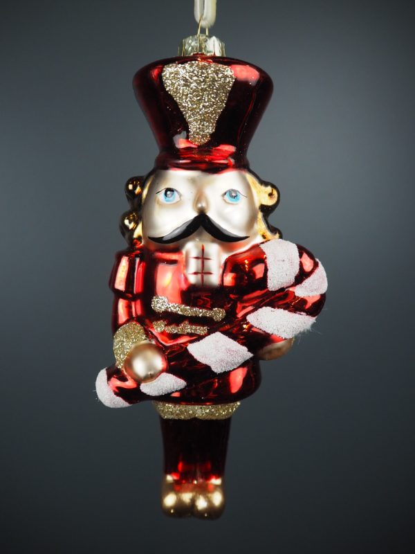 Nutcracker w/ candy cane glass - Image 3
