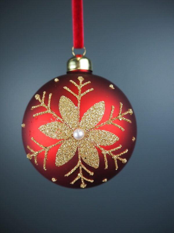 Amellus red ball 8CM - Image 2