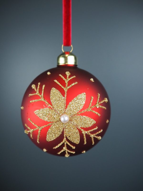Amellus red ball 8CM - Image 3