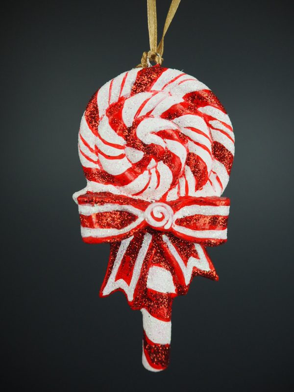 Swirl candy red/white bow - Image 2