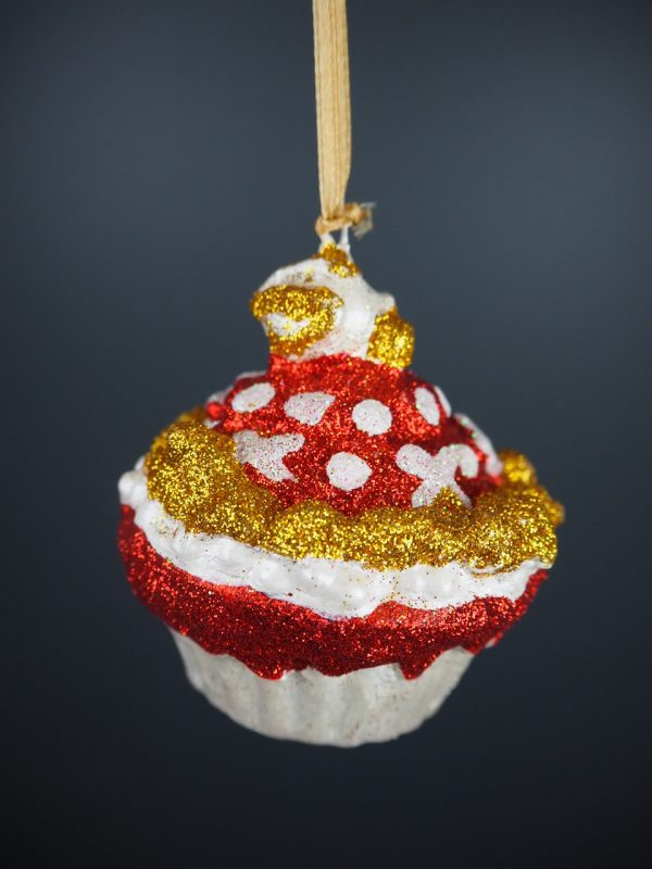 Cupcake pearlwhite red/white/gold - Image 2