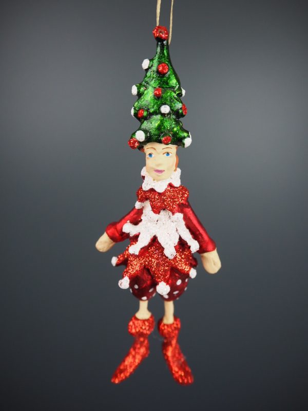 Xmas tree elf red/green - Image 3