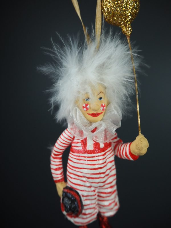 Standing clown red/white stripes - Image 2