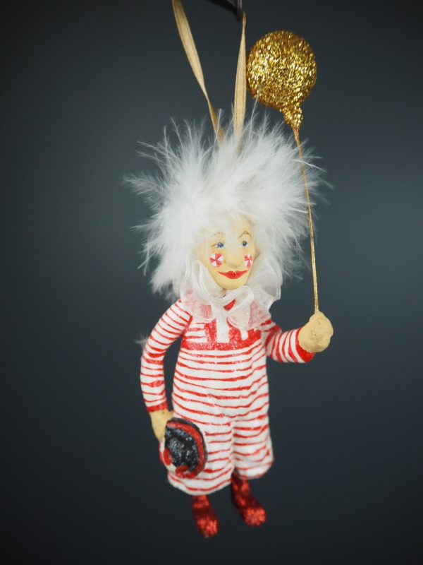 Standing clown red/white stripes - Image 3