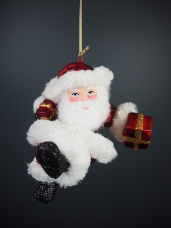 Santa gift in red with glits/fur - Image 2