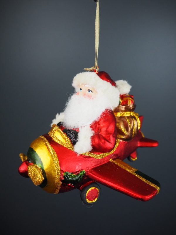 Santa w/ fur  on red plane - Image 2