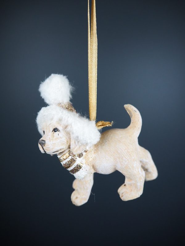 Tiny beagle beige white scarf/fur - Image 2