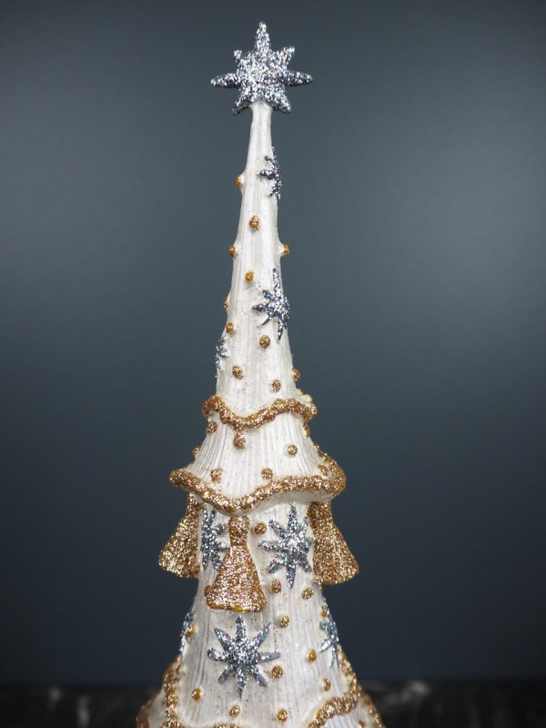 Christmas tree w/tassel pearlwhite - Image 3