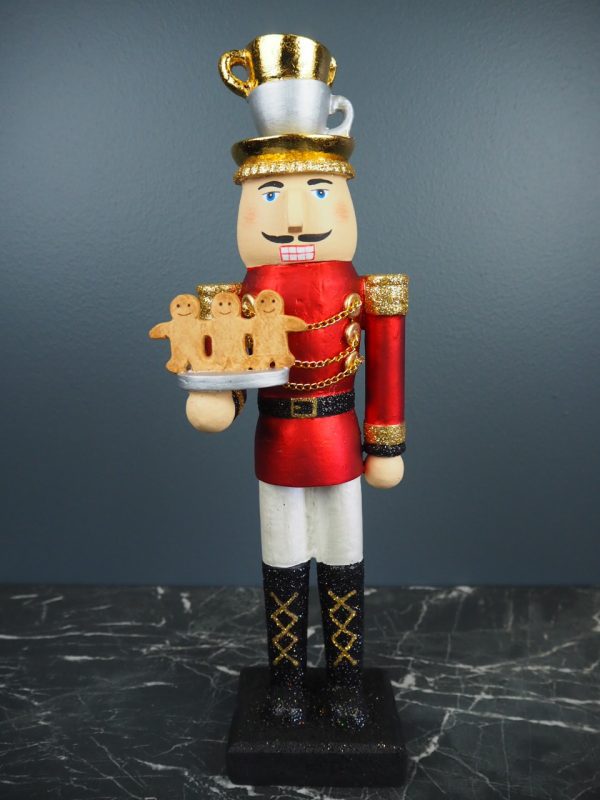 Nutcracker w/ cup & saucer red - Image 3
