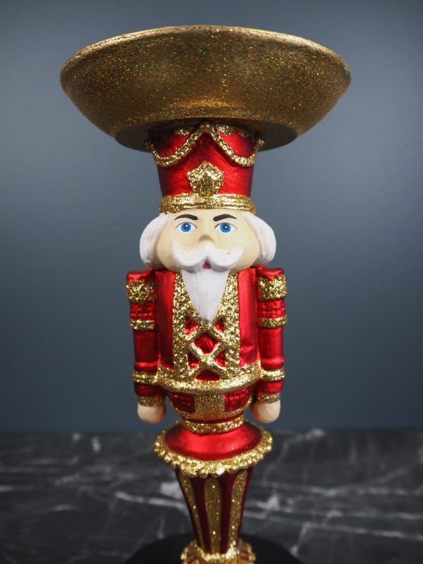 Nutcracker w/plate red/gold glits - Image 2