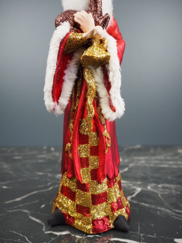 Santa wizard w/deer red/gold fur - Image 3