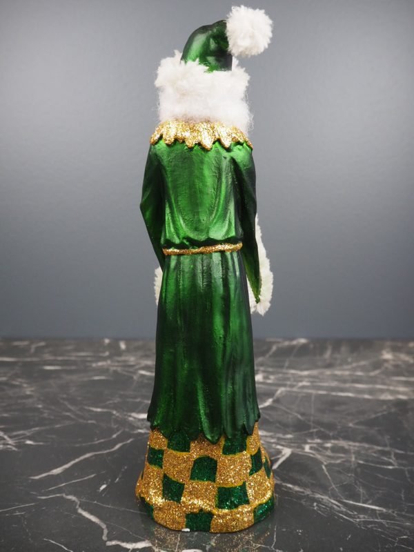 Santa wizard w/deer green/gold fur - Image 3