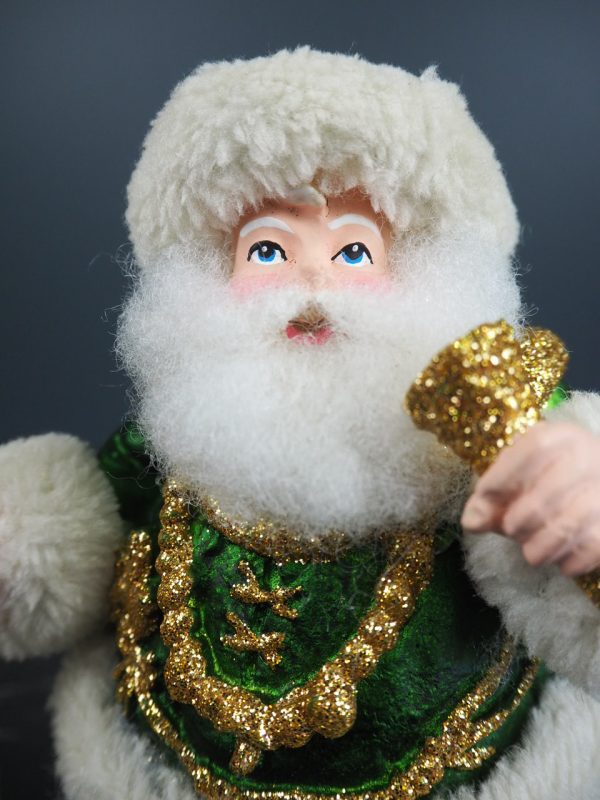 Fat santa w/cane green fur - Image 2