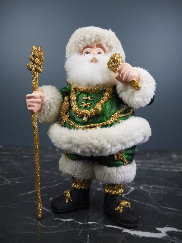 Fat santa w/cane green fur - Image 3