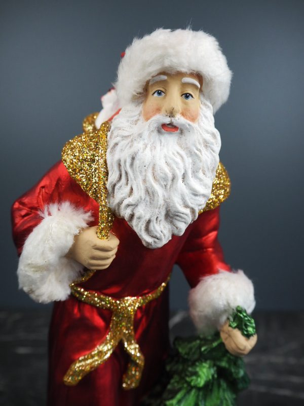 Santa W/tree red w/fur - Image 2