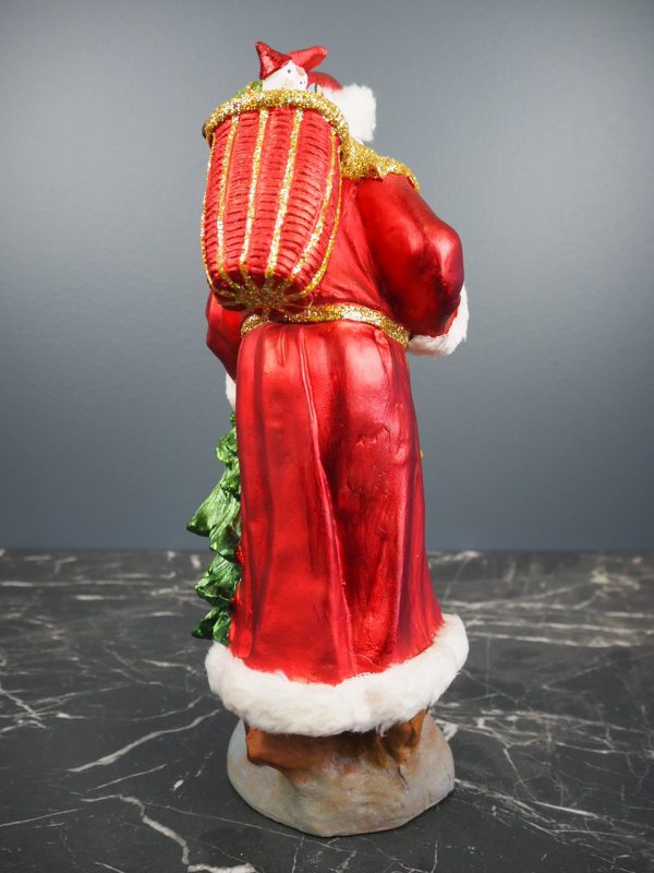 Santa W/tree red w/fur - Image 3
