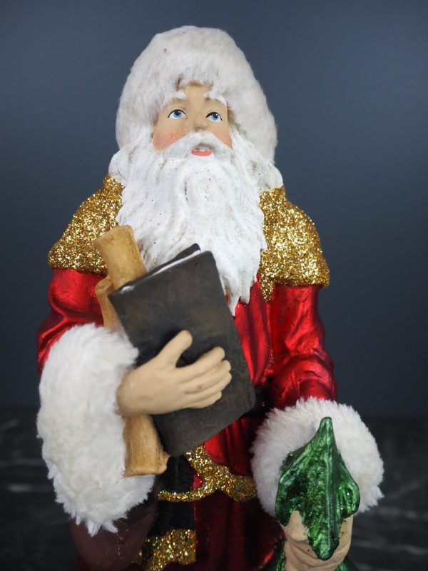 Tall Santa book & tree red fur - Image 2