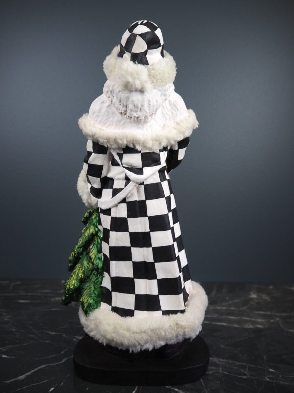 Tall Santa book & tree White Check fur - Image 3