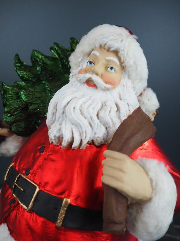 Fat Santa w/tree red w/ fur - Image 2