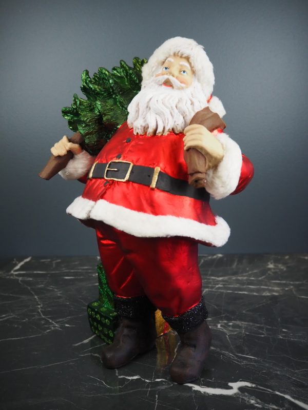 Fat Santa w/tree red w/ fur - Image 5
