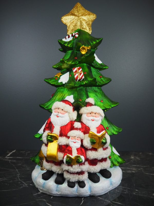 Christmas tree santa family w/ fur - Image 4