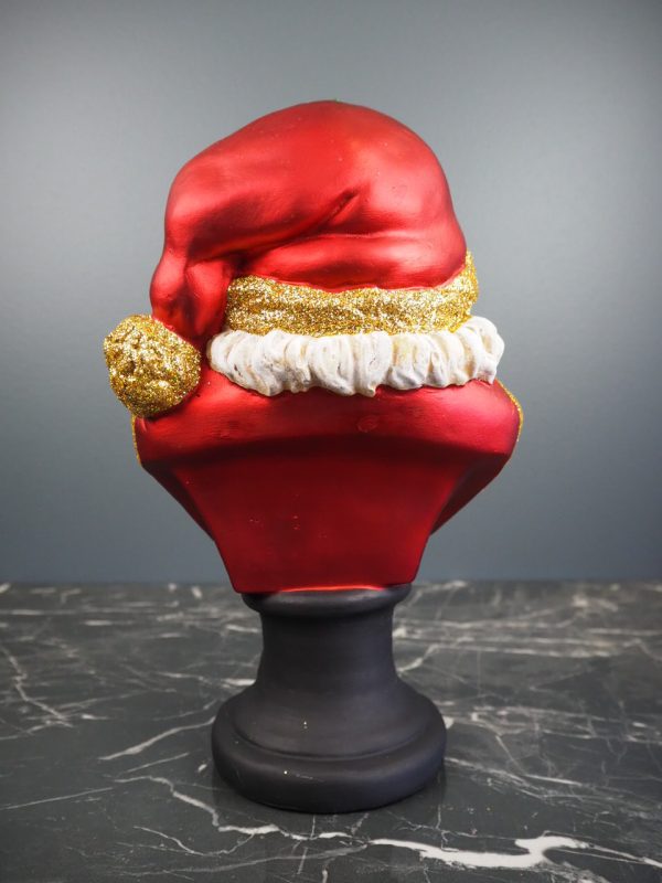 Big Santa head red w/gold - Image 3