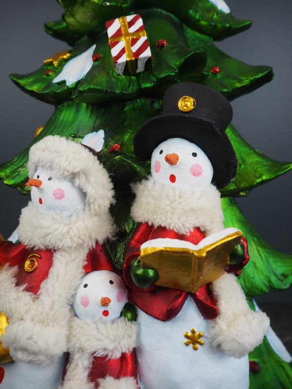 Christmas tree snowman family w/ fur - Image 3