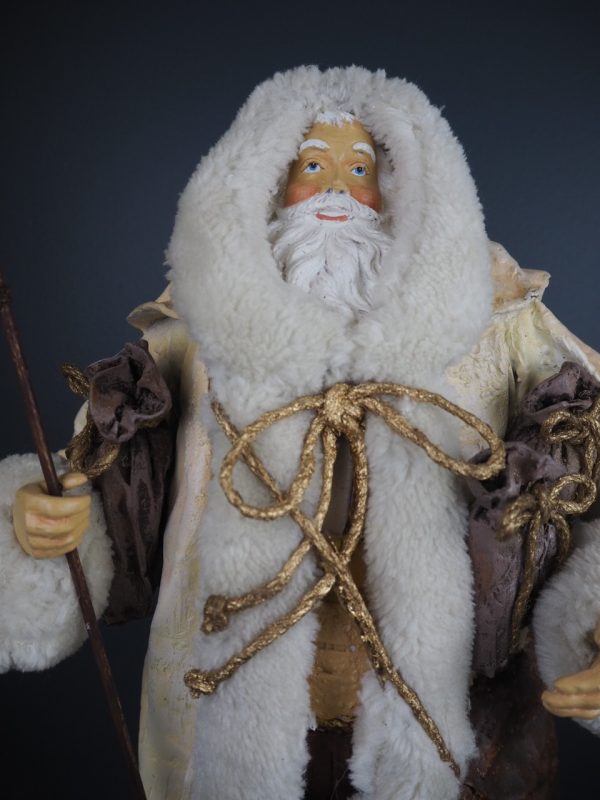 Santa in winter coat white fur - Image 2