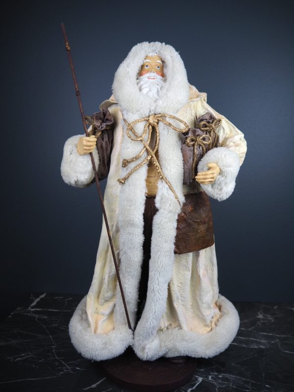 Santa in winter coat white fur - Image 6