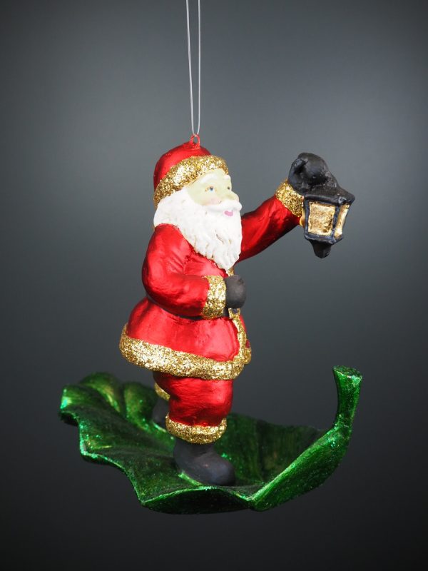 Santa riding leaf red/green - Image 3