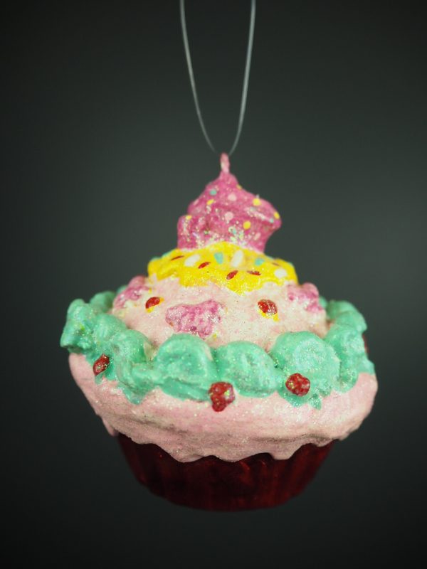 Cupcake yellow/brown/green/red - Image 2