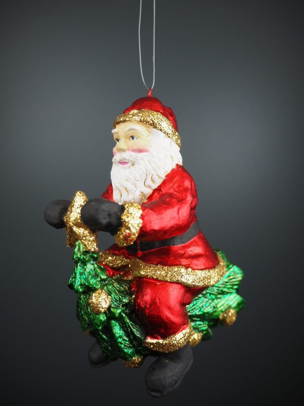 Santa on motor tree red/green - Image 2