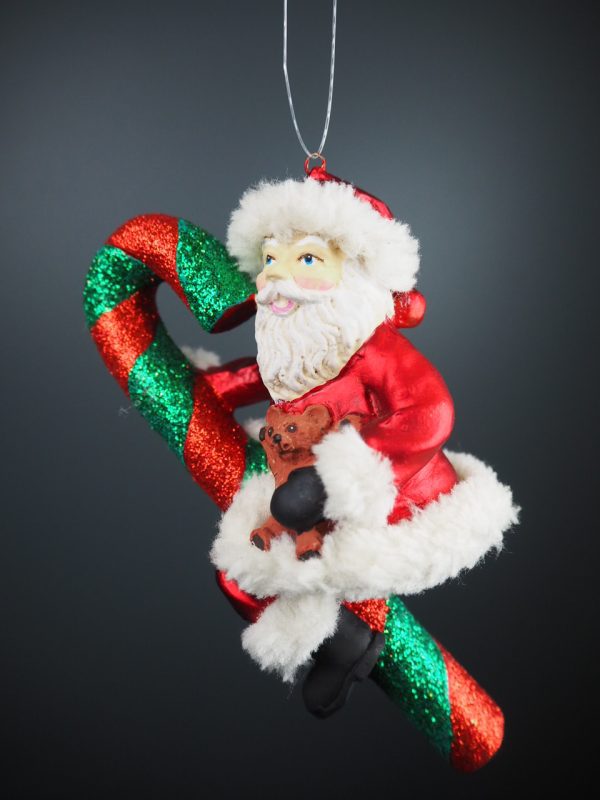 Santa on candy cane red fur - Image 2