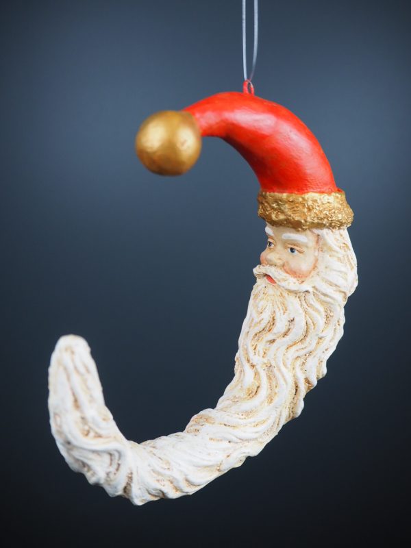Cresent Santa beard red hat gold - Image 2